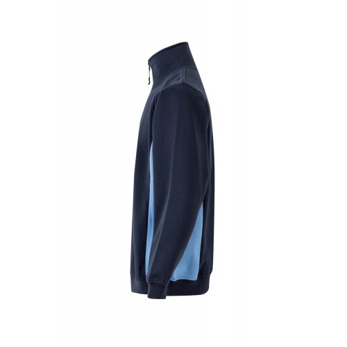 105704.SUDADERA BICOLOR CREMALLERA AZUL NAVY/CELESTE 2XL