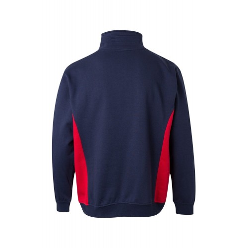 105704.SUDADERA BICOLOR CREMALLERA AZUL NAVY/ROJO 2XL