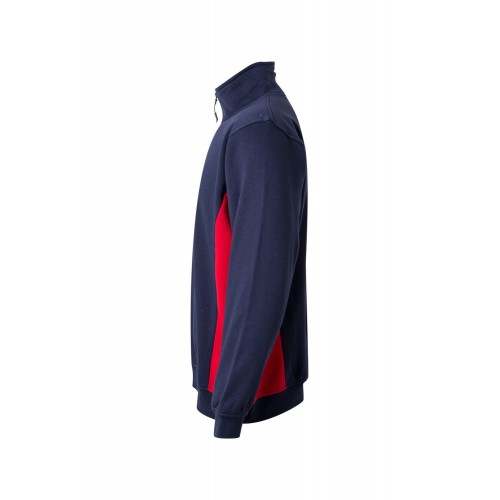 105704.SUDADERA BICOLOR CREMALLERA AZUL NAVY/ROJO 2XL