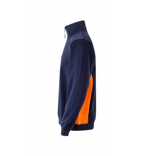 105704.SUDADERA BICOLOR CREMALLERA AZUL NAVY/NARANJA 2XL