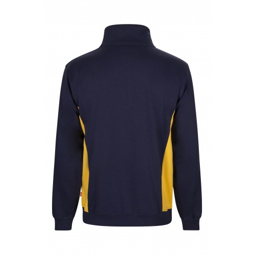 105704.SUDADERA BICOLOR CREMALLERA AZUL NAVY/AMARILLO XS