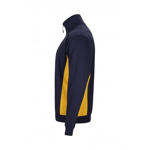 105704.SUDADERA BICOLOR CREMALLERA AZUL NAVY/AMARILLO XS
