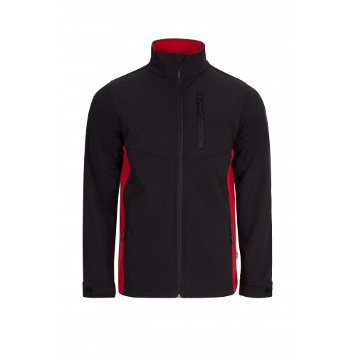 106004.SOFT SHELL BICOLOR NEGRO/ROJO 2XL