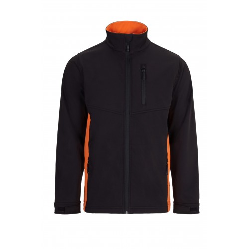 106004.SOFT SHELL BICOLOR NEGRO/NARANJA 3XL