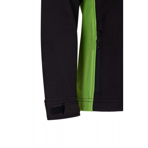 106004.SOFT SHELL BICOLOR NEGRO/VERDE LIMA XS