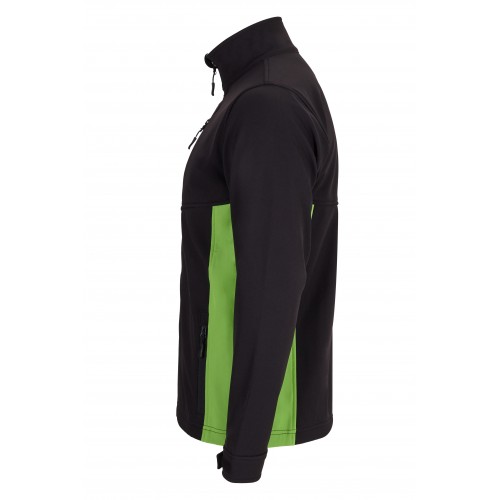 106004.SOFT SHELL BICOLOR NEGRO/VERDE LIMA XS