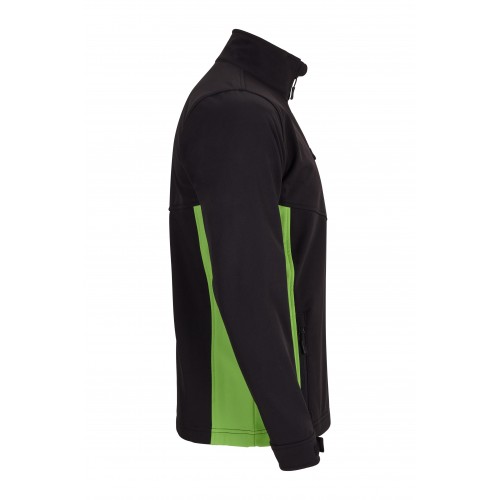 106004.SOFT SHELL BICOLOR NEGRO/VERDE LIMA XS