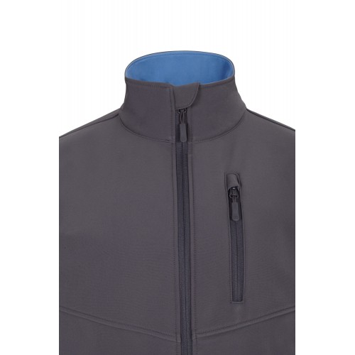 106004.SOFT SHELL BICOLOR GRIS/CELESTE XS