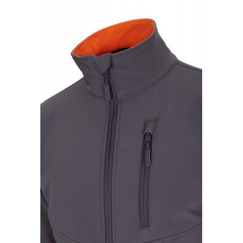 106004.SOFT SHELL BICOLOR GRIS/NARANJA XS