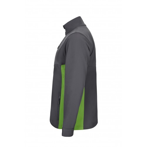 106004.SOFT SHELL BICOLOR GRIS/VERDE LIMA XS
