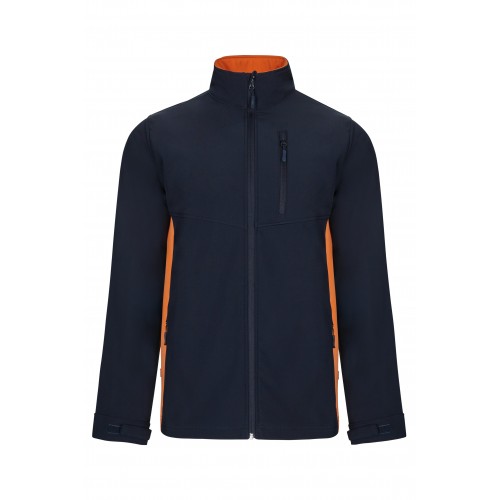 106004.SOFT SHELL BICOLOR AZUL NAVY/NARANJA 2XL