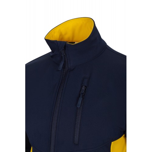 106004.SOFT SHELL BICOLOR AZUL NAVY/AMARILLO XS