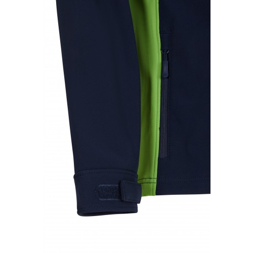 106004.SOFT SHELL BICOLOR AZUL NAVY/VERDE LIMA XS