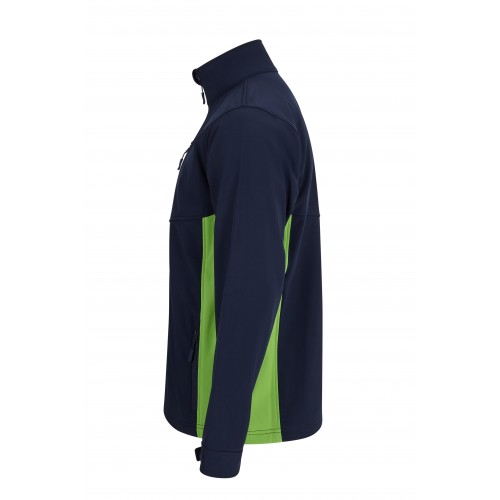 106004.SOFT SHELL BICOLOR AZUL NAVY/VERDE LIMA XS