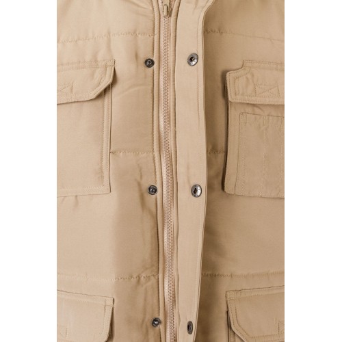 108.CHALECO ACOLCHADO BEIGE ARENA 2XL