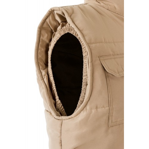 108.CHALECO ACOLCHADO BEIGE ARENA 2XL