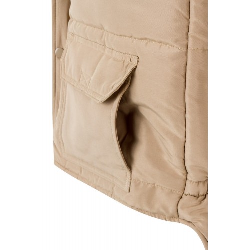 108.CHALECO ACOLCHADO BEIGE ARENA 2XL
