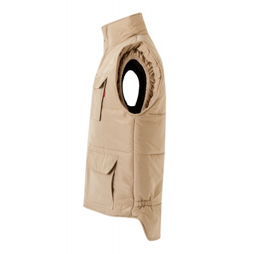 108.CHALECO ACOLCHADO BEIGE ARENA 2XL