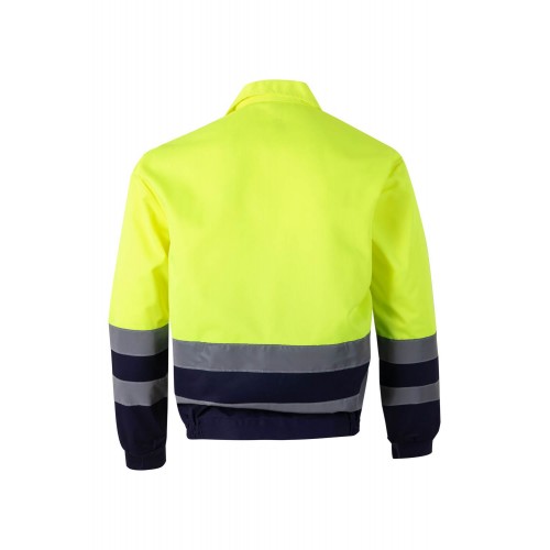 153.CAZADORA BICOLOR AV AZUL MARINO/AMARILLO FLÚOR 2XL