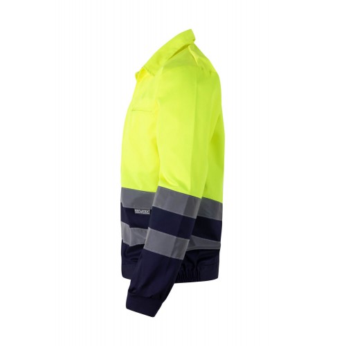 153.CAZADORA BICOLOR AV AZUL MARINO/AMARILLO FLÚOR 2XL