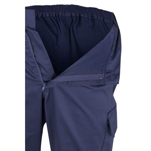 157.PANTALÓN BICOLOR AV AZUL MARINO/NARANJA FLÚOR 2XL