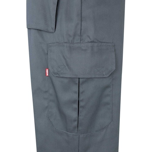 157.PANTALÓN BICOLOR AV GRIS/AMARILLO FLÚOR 2XL