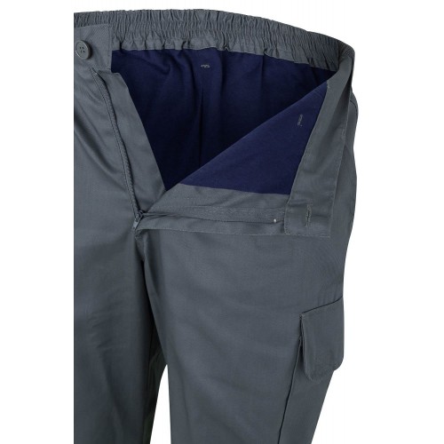 157.PANTALÓN BICOLOR AV GRIS/AMARILLO FLÚOR 2XL