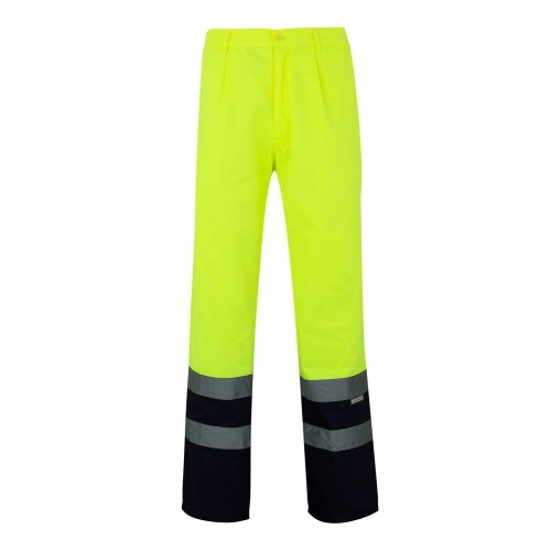 158.PANTALÓN BICOLOR AV AMARILLO FLÚOR/AZUL MARINO S