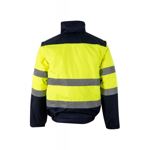 161.CAZADORA BICOLOR AV AZUL MARINO/AMARILLO FLÚOR 2XL