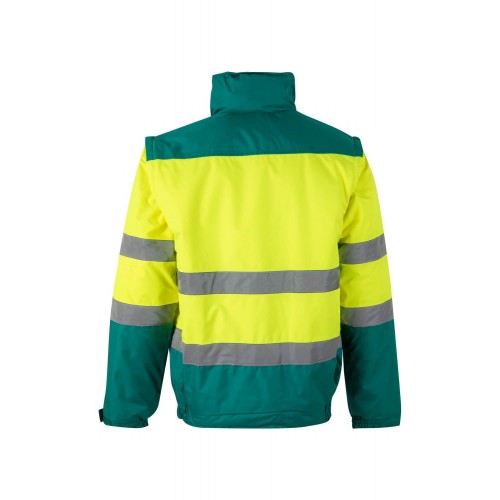 161.CAZADORA BICOLOR AV VERDE/AMARILLO FLÚOR 2XL
