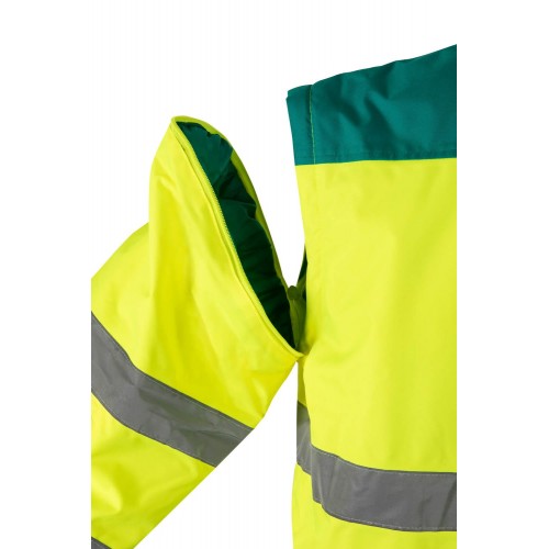 161.CAZADORA BICOLOR AV VERDE/AMARILLO FLÚOR 2XL