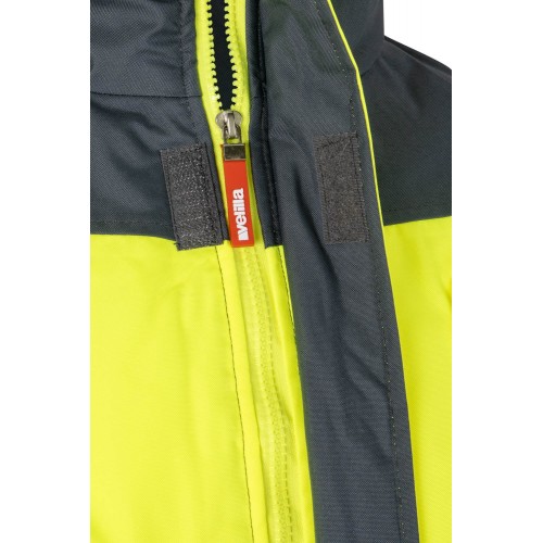 161.CAZADORA BICOLOR AV GRIS/AMARILLO FLÚOR 2XL