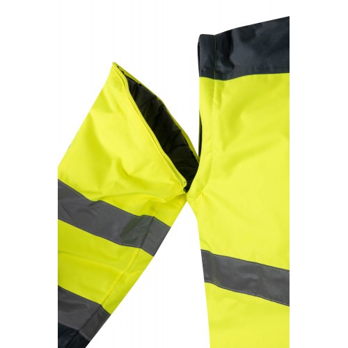 161.CAZADORA BICOLOR AV GRIS/AMARILLO FLÚOR 2XL