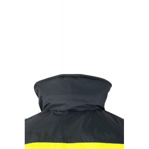 161.CAZADORA BICOLOR AV GRIS/AMARILLO FLÚOR 2XL