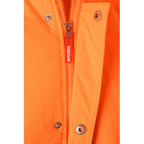 166.PARKA BICOLOR AV AZUL MARINO/NARANJA FLÚOR 2XL