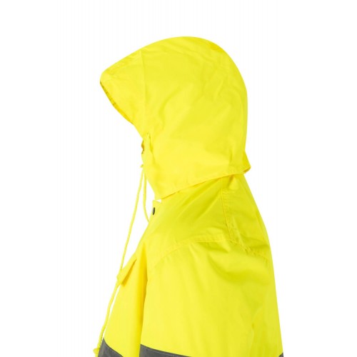 166.PARKA BICOLOR AV AZUL MARINO/AMARILLO FLÚOR 2XL
