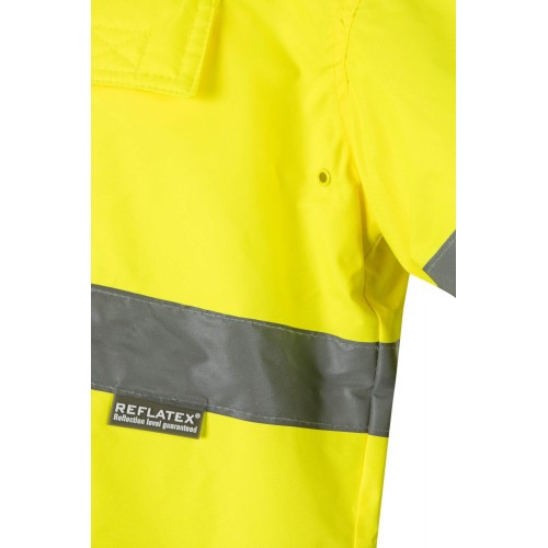 166.PARKA BICOLOR AV AZUL MARINO/AMARILLO FLÚOR 2XL