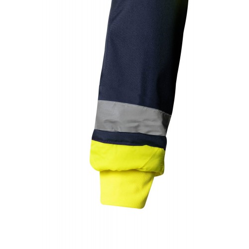 166.PARKA BICOLOR AV AZUL MARINO/AMARILLO FLÚOR 2XL