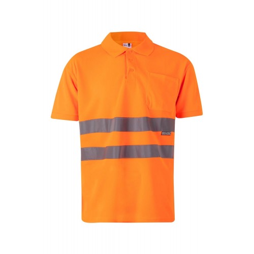 172.POLO MC AV NARANJA FLÚOR 2XL