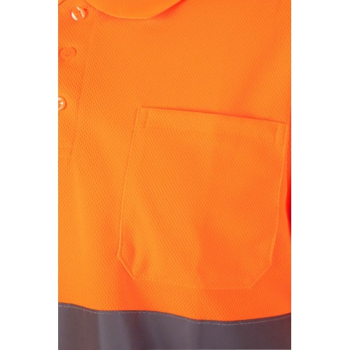 172.POLO MC AV NARANJA FLÚOR 2XL