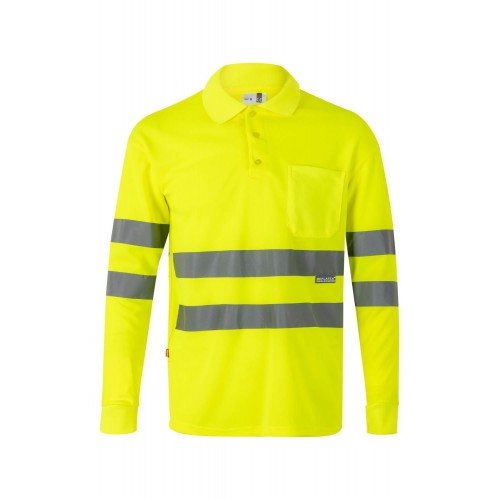 174.POLO ML AV AMARILLO FLÚOR 5XL