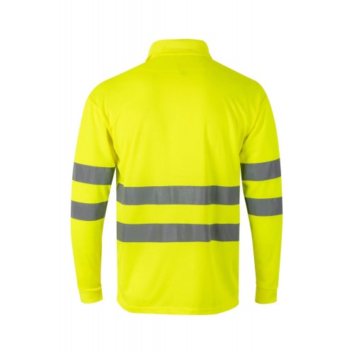 174.POLO ML AV AMARILLO FLÚOR 2XL