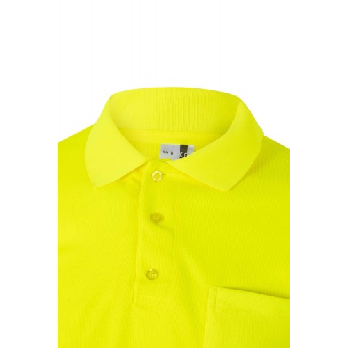 174.POLO ML AV AMARILLO FLÚOR 2XL