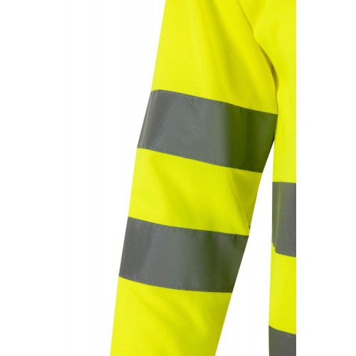 174.POLO ML AV AMARILLO FLÚOR 2XL