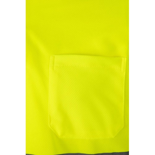 174.POLO ML AV AMARILLO FLÚOR 2XL