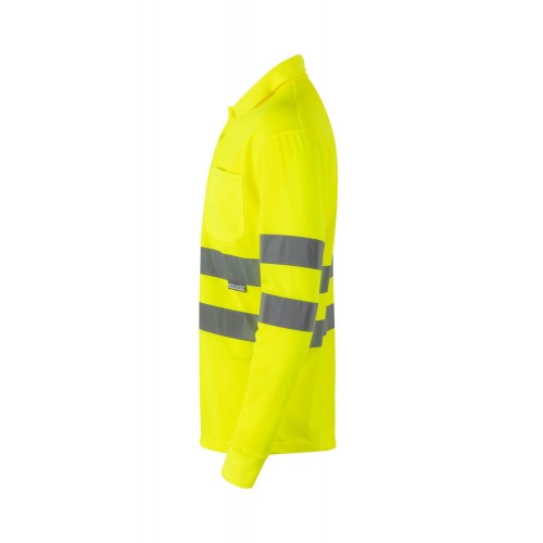 174.POLO ML AV AMARILLO FLÚOR 2XL