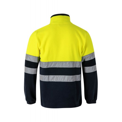 182.FORRO POLAR BICOLOR AV AZUL MARINO/AMARILLO FLÚOR 2XL