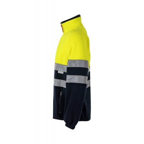 182.FORRO POLAR BICOLOR AV AZUL MARINO/AMARILLO FLÚOR 2XL