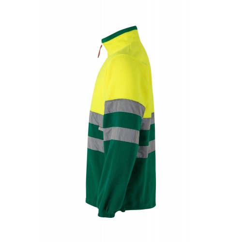 182.FORRO POLAR BICOLOR AV VERDE/AMARILLO FLÚOR 2XL