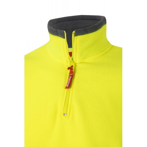 182.FORRO POLAR BICOLOR AV GRIS/AMARILLO FLÚOR 2XL